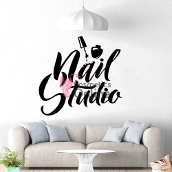 Sablon sticker de perete pentru salon de infrumusetare - J056XL - Nail Studio